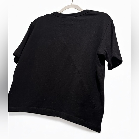 R+A Women’s Front Cutout Boxy T-Shirt Small Black - Picture 3 of 8